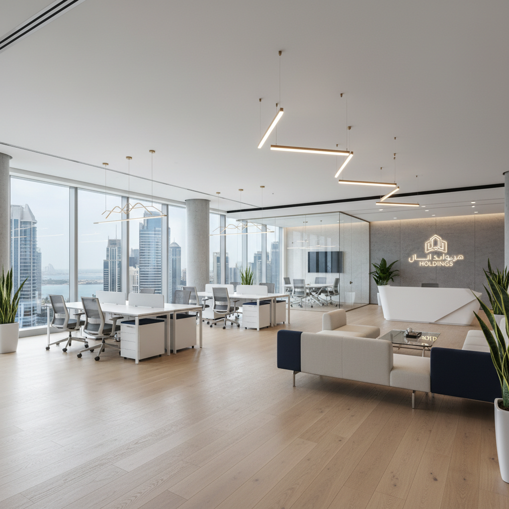 Corporate office flooring detail in DIFC